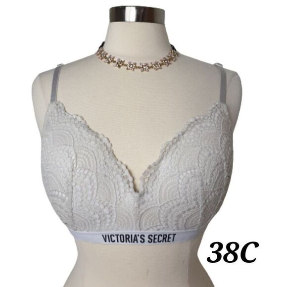 Victoria's Secret 38C Bra Sweetheart Lace Lined No Wire Convertible Bra 38C - Picture 1 of 8